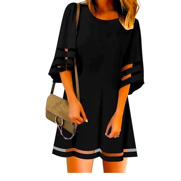 Various Dresses & Skirts - Women’s Dressy Black Mesh Dress Sz XS